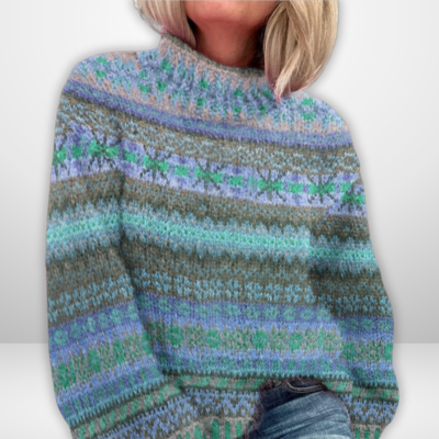 Unsere handgefertigten Damenpullover mit auffälligen Designs