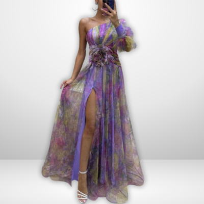 KAYLA | Blumenmuster Maxikleid mit einem Träger