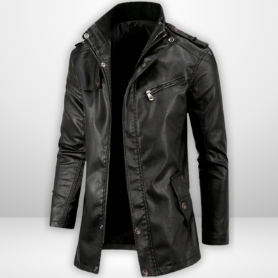Eric | Mittellange Lederjacke