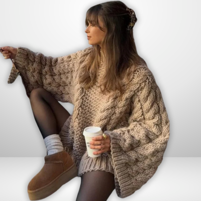 Malin | Bequemer Kabelstrickpullover