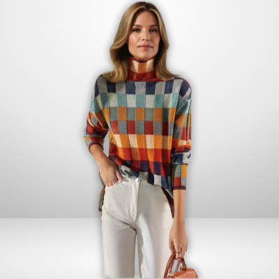 Johanna | Gemütlicher Geometrischer Pullover