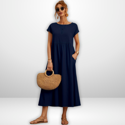 Rosey | Entspanntes Leinenkleid