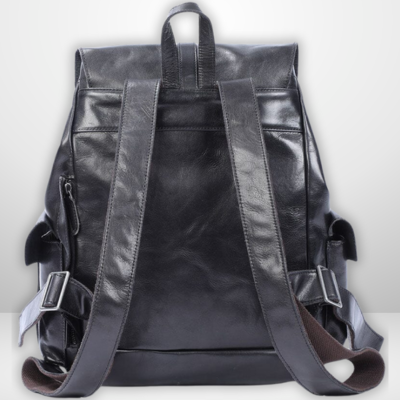 BODO | Kleiner Schwarzer Leder-Rucksack