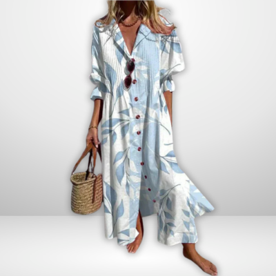 Trishia | Lebhaftes Blumenmuster-Kleid
