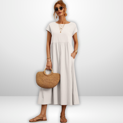 Rosey | Entspanntes Leinenkleid