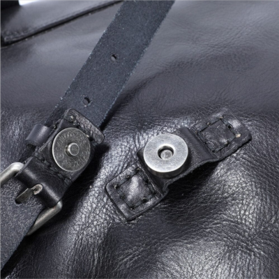 BODO | Kleiner Schwarzer Leder-Rucksack