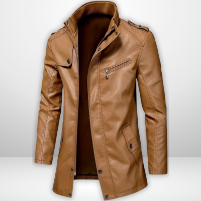 Eric | Mittellange Lederjacke