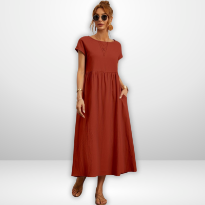 Rosey | Entspanntes Leinenkleid