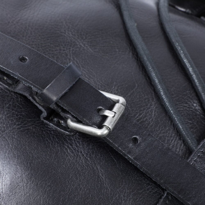 BODO | Kleiner Schwarzer Leder-Rucksack